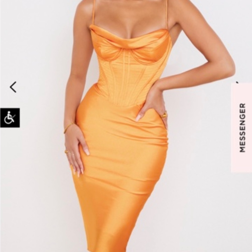 House of CB Orange Midi Dress - Picture 2 of 2